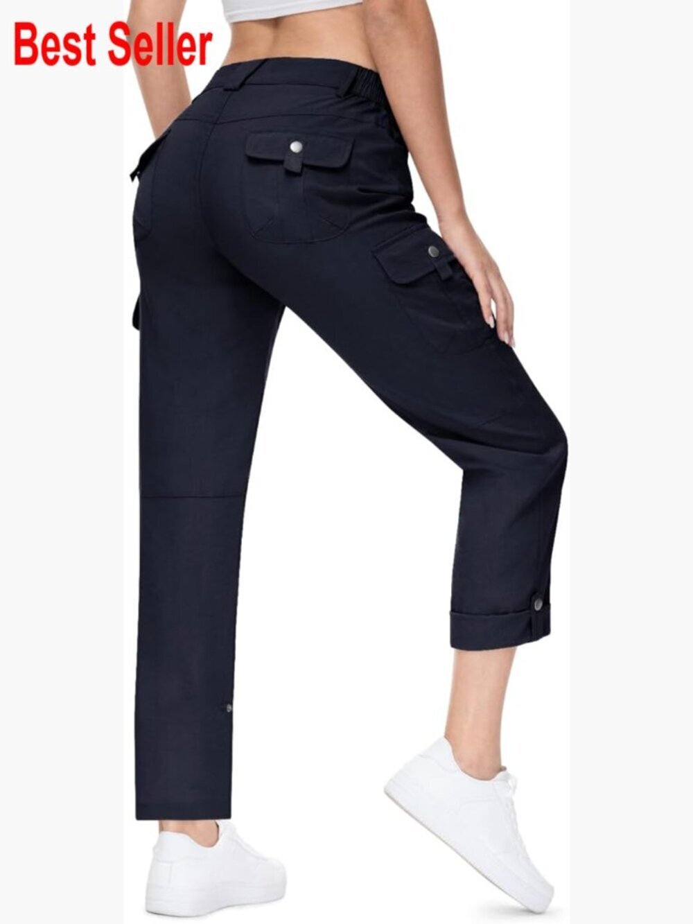 Women's Hiking Pants Quick Dry Convertible Roll Up Cargo Pockets Water-Resistant